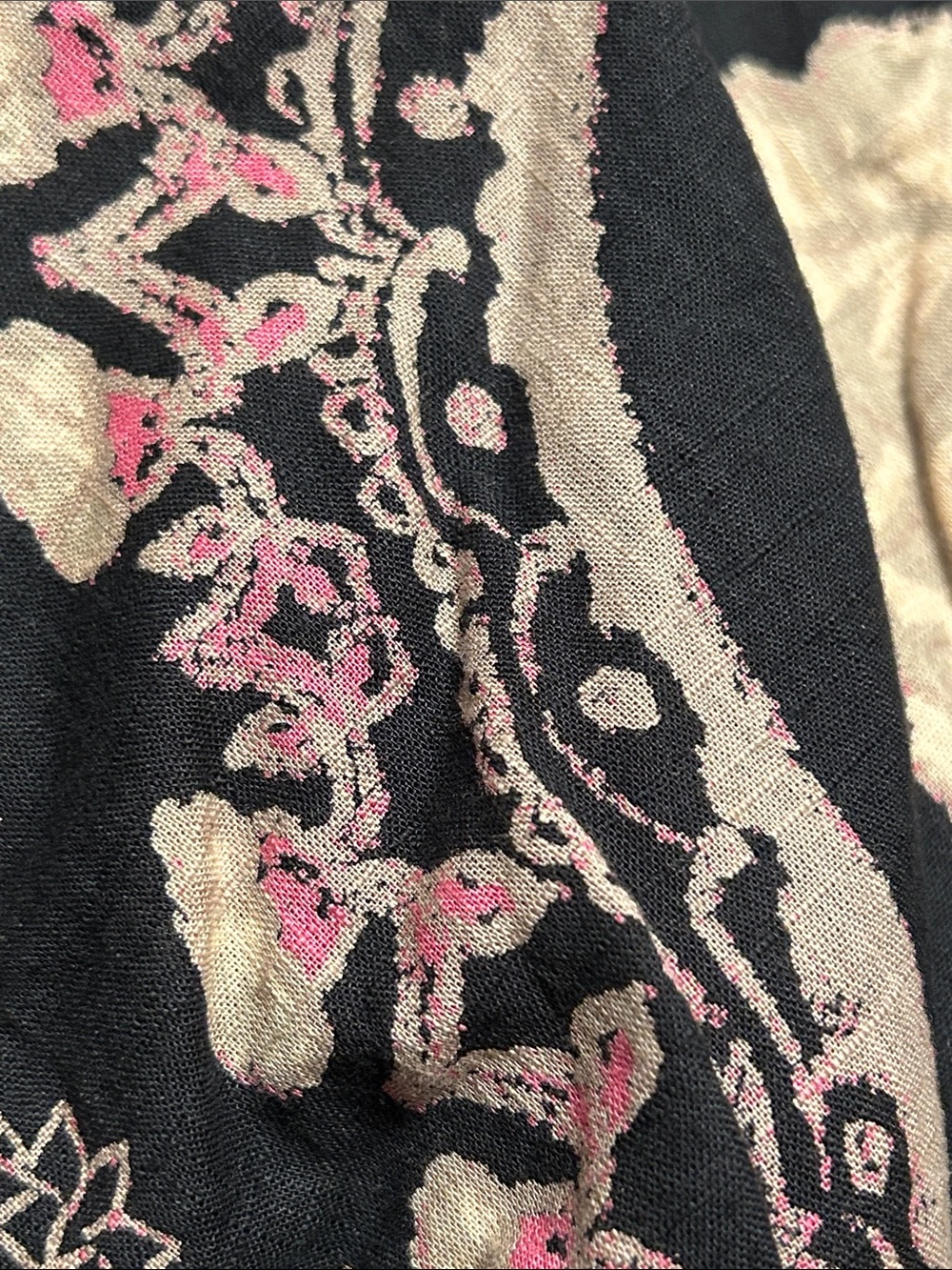 🎒Free People smell the Roses mini dress in Black, Pink W Pockets size S GUC - Picture 12 of 12